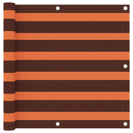 Vidaxl Balkon Bildschirm 90x400 cm Oxford Fabric Orange und Braun