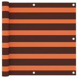 Vidaxl Balkon Bildschirm 90 x 500 cm Oxford Fabric Orange und Braun
