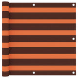 Vidaxl Balkon Bildschirm 90x600 cm Oxford Fabric Orange und Braun