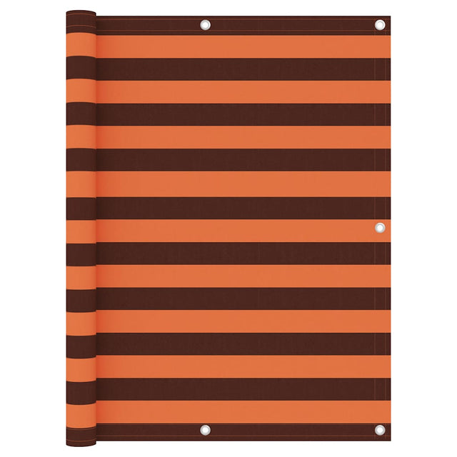 Vidaxl Balkon Bildschirm 120x300 cm Oxford Fabric Orange und Braun