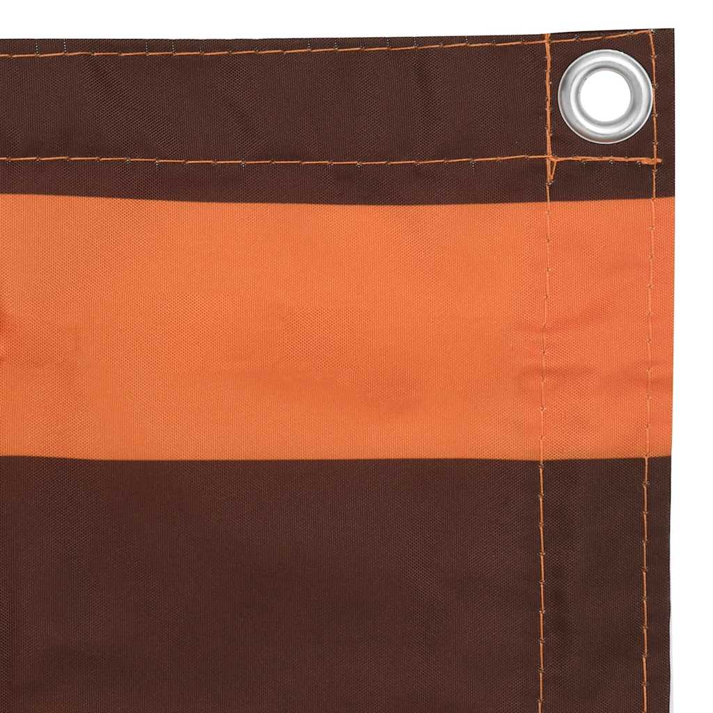 Vidaxl Balkon Bildschirm 120x300 cm Oxford Fabric Orange und Braun