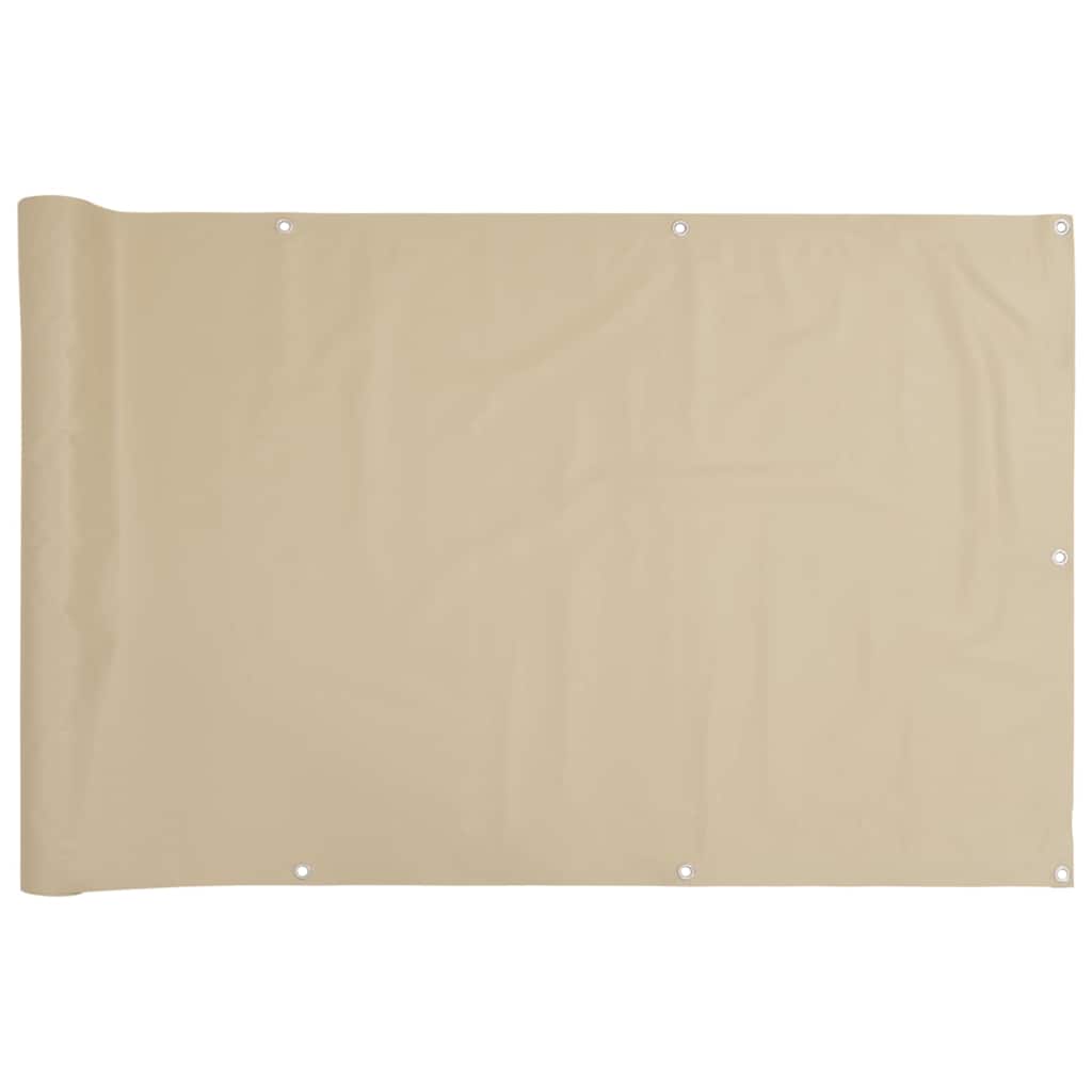 Vidaxl Balkon Bildschirm 90x300 cm Oxford Stoff Beige