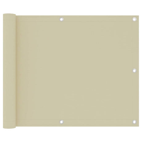 Vidaxl Balkon Bildschirm 75x300 cm Oxford Fabric Crème