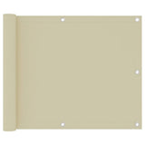 Vidaxl Balkon Bildschirm 75x500 cm Oxford Stoffcrème