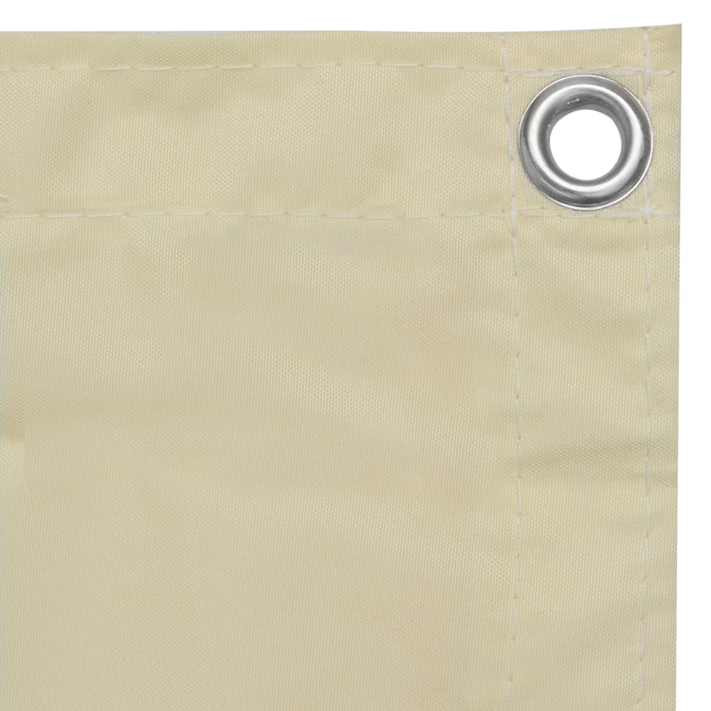Vidaxl Balkon Bildschirm 120x400 cm Oxford Stoffcrème