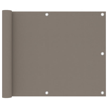 Vidaxl Balkon Bildschirm 75x400 cm Oxford Stofftaupe