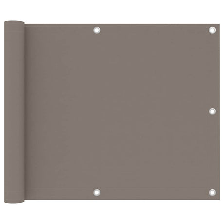 Vidaxl Balkon Bildschirm 75x600 cm Oxford Stofftaupe