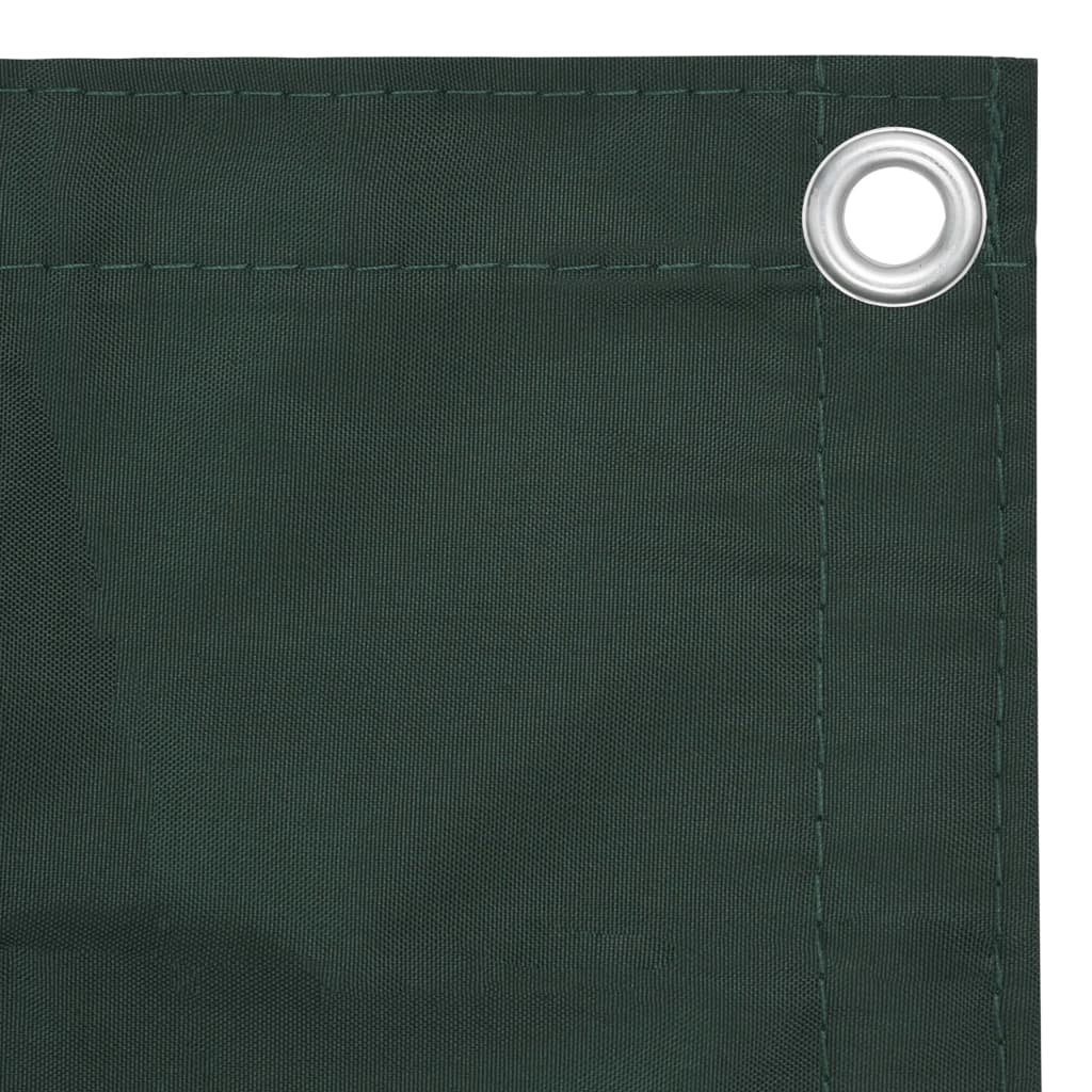 Vidaxl Balkon Bildschirm 75x600 cm Oxford Stoff dunkelgrün