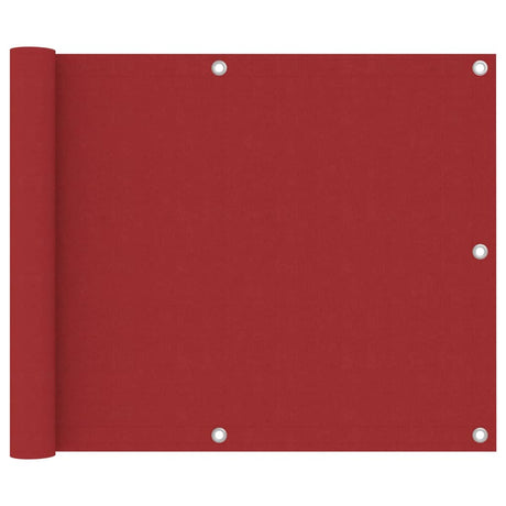 Vidaxl Balkon Bildschirm 75x600 cm Oxford Stoff rot