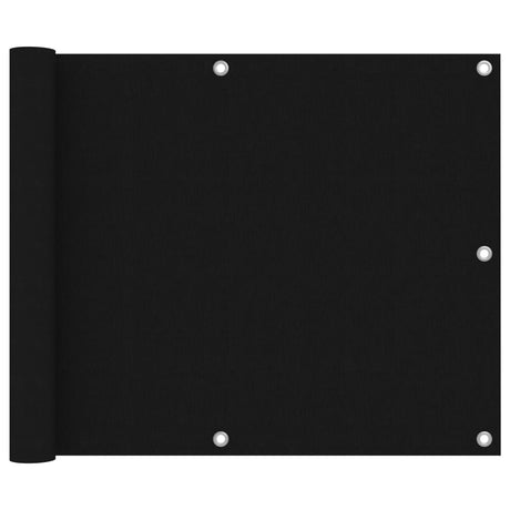 Vidaxl Balkon Bildschirm 75x500 cm Oxford Stoff schwarz