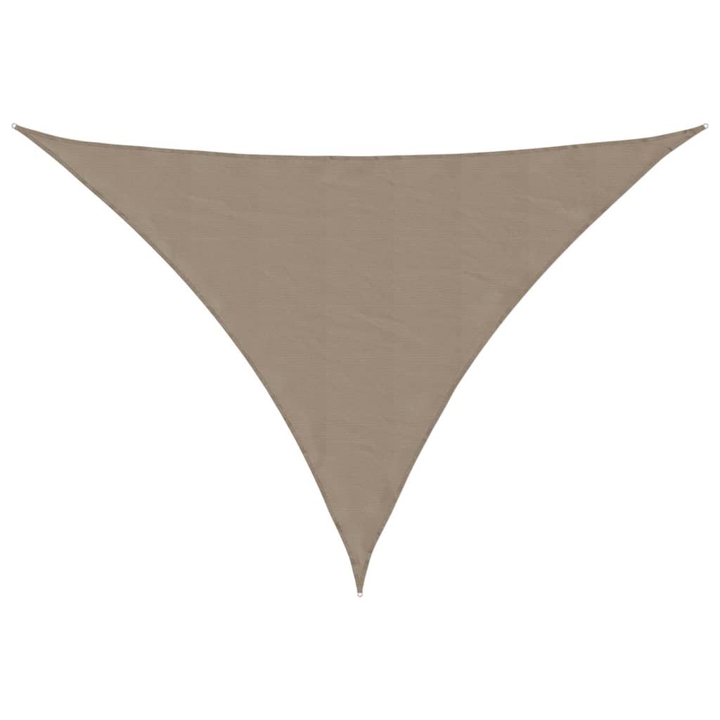 Vidaxl zonnescherm driehoekig 3x4x5 m oxford stof taupe