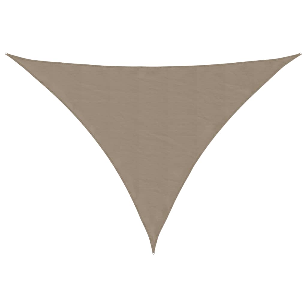 Vidaxl zonnescherm driehoekig 5x7x7 m oxford stof taupe