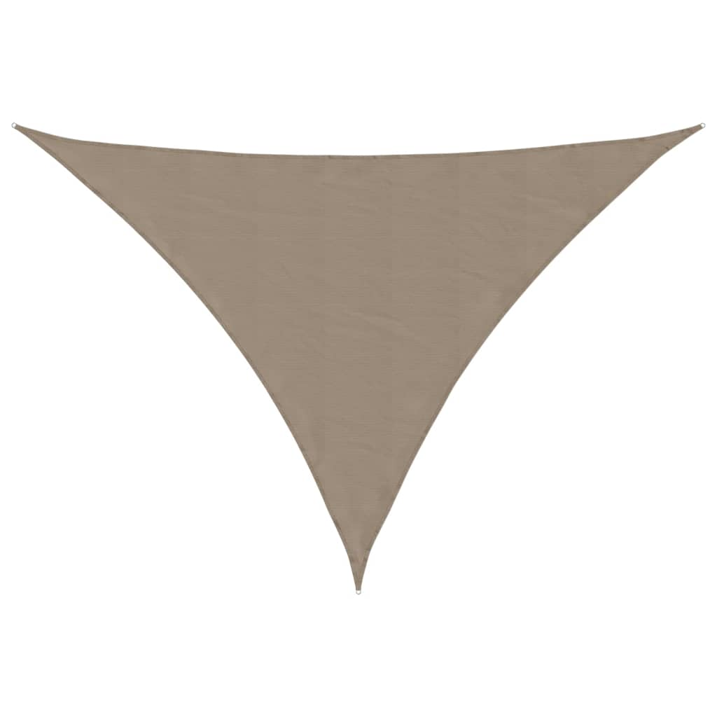 Vidaxl zonnescherm driehoekig 5x5x6 m oxford stof taupe