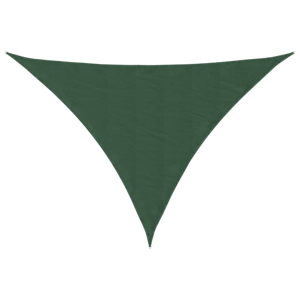 Vidaxl zonnescherm driehoekig 3x3x4,24 m oxford stof donkergroen