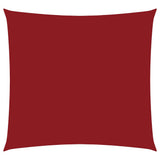 Vidaxl zonnescherm vierkant 5x5 m oxford stof rood