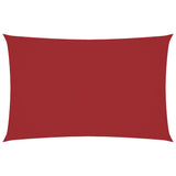 Vidaxl zonnescherm rechthoekig 2x5 m oxford stof rood
