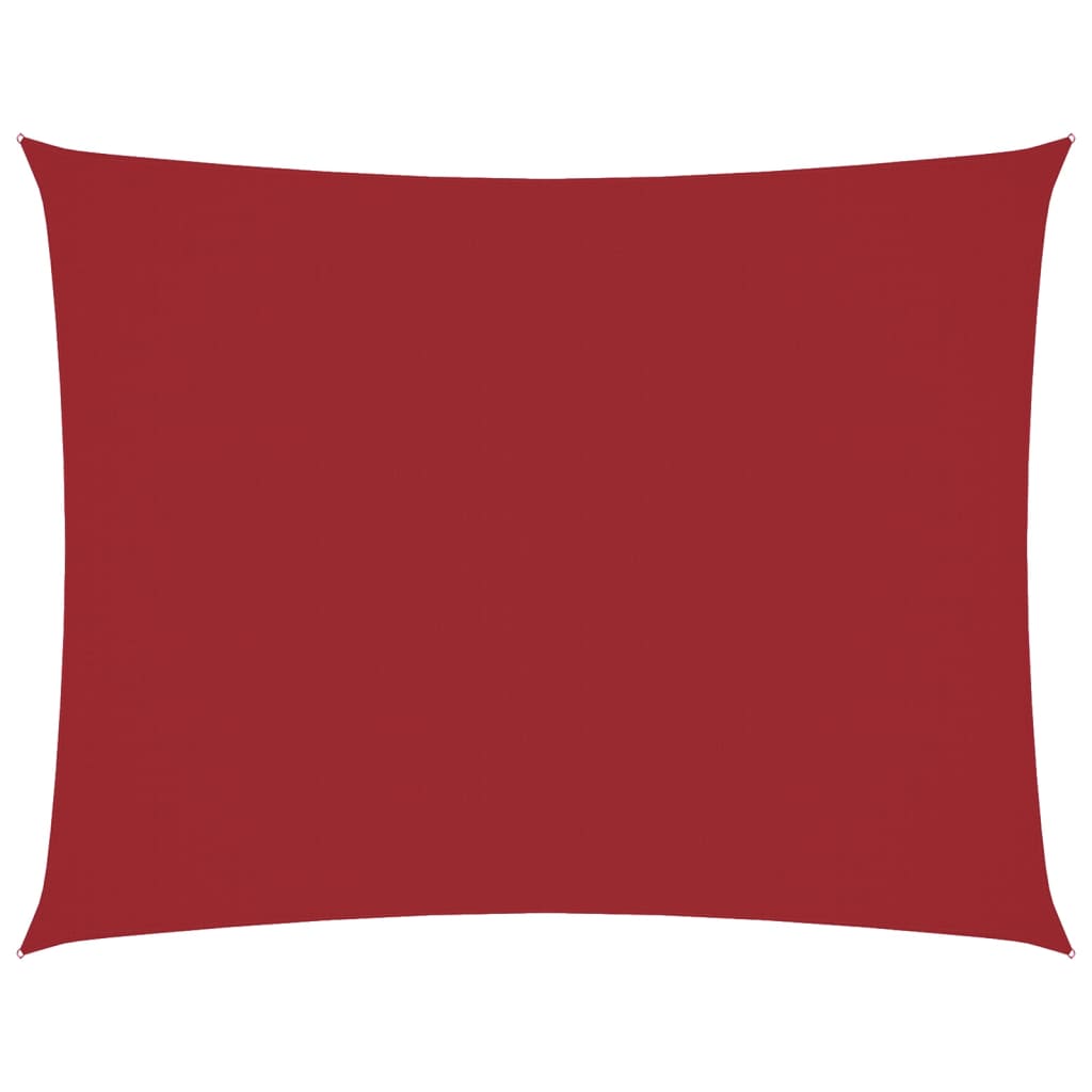 Vidaxl schaduwdoek rechthoekig 6x8 m oxford stof rood