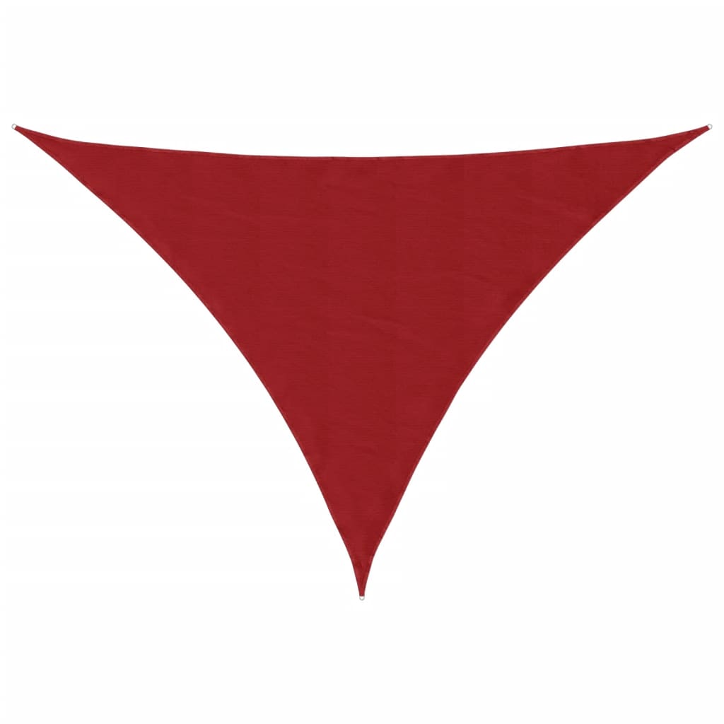 Vidaxl schaduwdoek driehoekig 3x4x4 m oxford stof rood