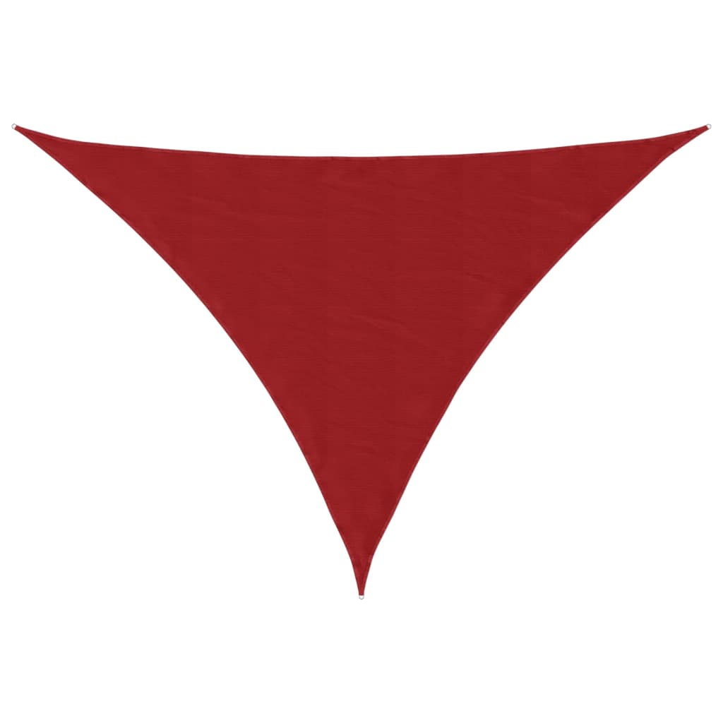 Vidaxl zonnescherm driehoekig 5x5x6 m oxford stof rood