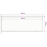 Vidaxl rolgordijn voor buiten 405(b)x140(h) cm hdpe zwart