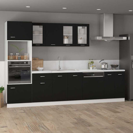 Vidaxl onderkast met lade lyon 50x46x81,5 cm bewerkt hout zwart