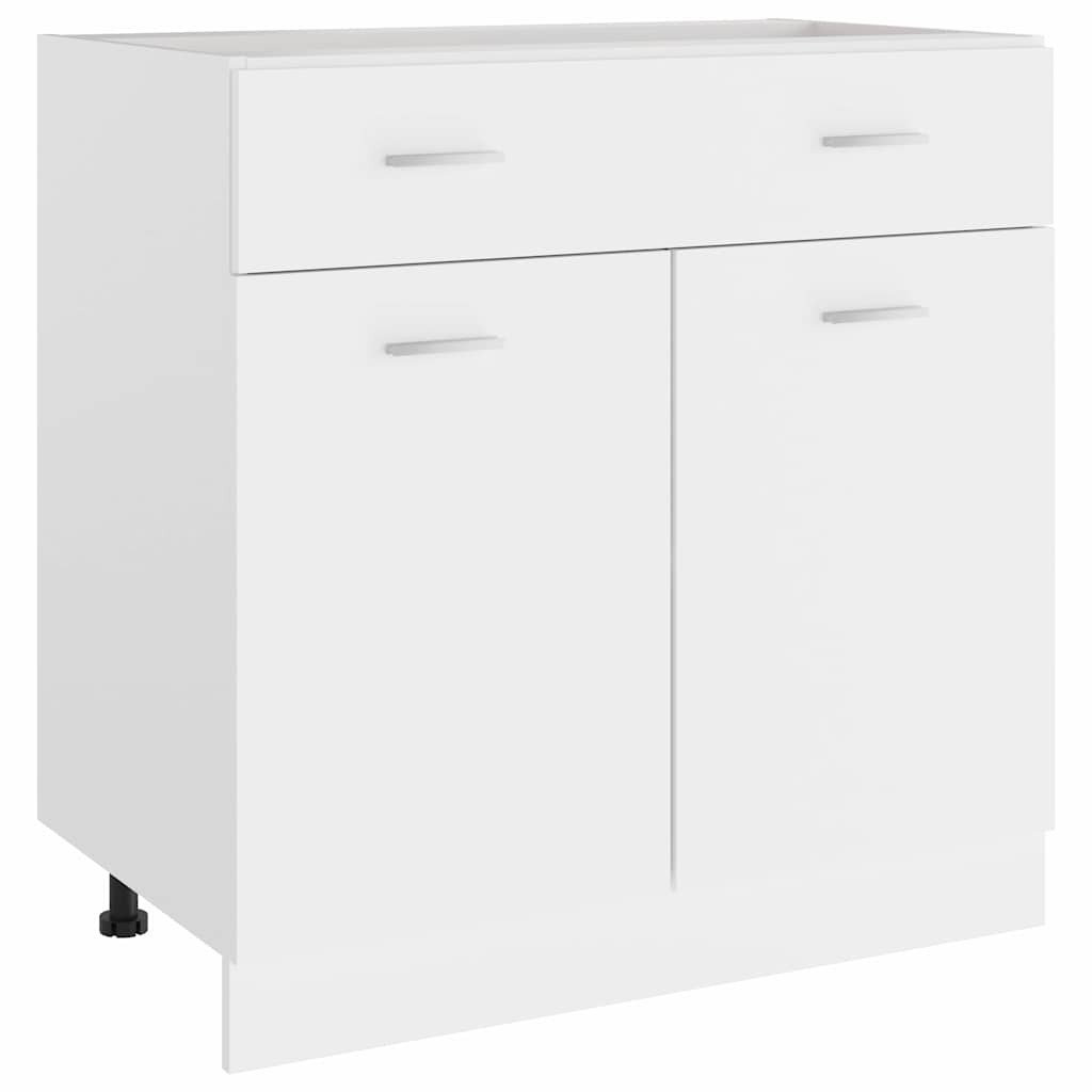 Vidaxl onderkast met lade lyon 80x46x81,5 cm bewerkt hout wit