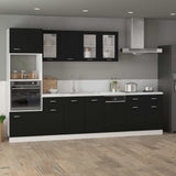 Vidaxl onderkast met lade lyon 80x46x81,5 cm bewerkt hout zwart