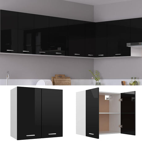 Vidaxl bovenkast lyon 60x31x60 cm bewerkt hout hoogglans zwart