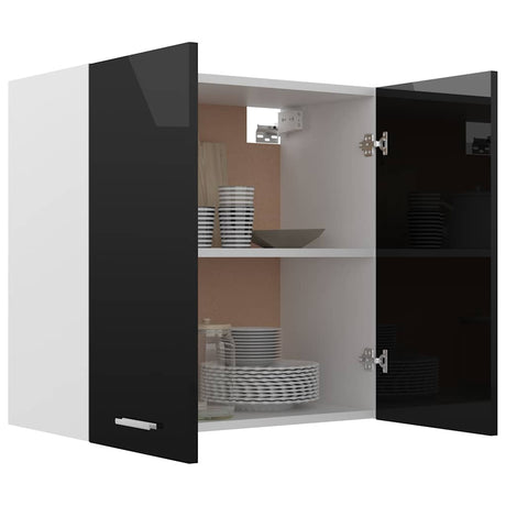 Vidaxl bovenkast lyon 60x31x60 cm bewerkt hout hoogglans zwart