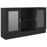 Vidaxl vitrinekast 120x30,5x70 cm bewerkt hout zwart