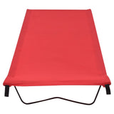 Vidaxl Campbett 180x60x19 cm Oxford Stoff und Stahlrot