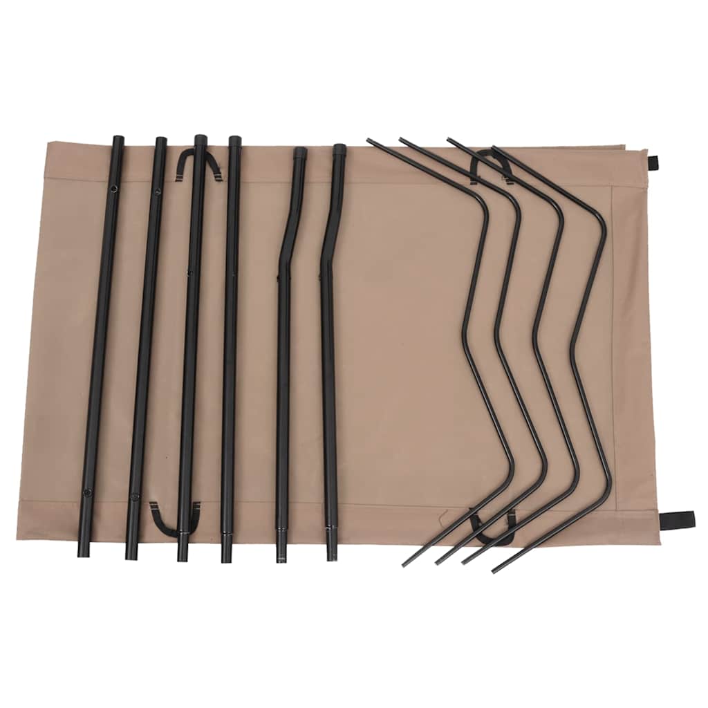 Vidaxl Campbett 180x60x19 cm Oxford Stoff und Stahltaupe