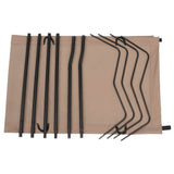 Vidaxl Campbett 180x60x19 cm Oxford Stoff und Stahltaupe