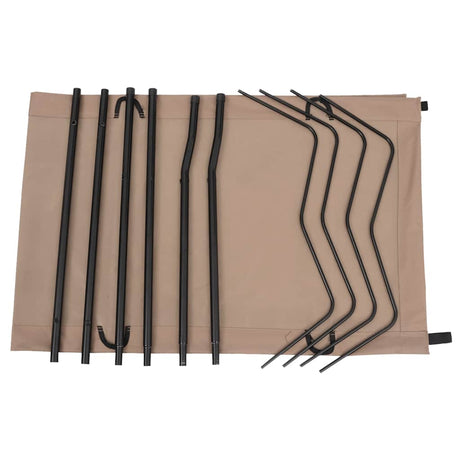 Vidaxl Campbett 180x60x19 cm Oxford Stoff und Stahltaupe