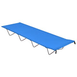 Vidaxl Campbetten 2 ST 180x60x19 cm Oxford Stoff und Stahlblau