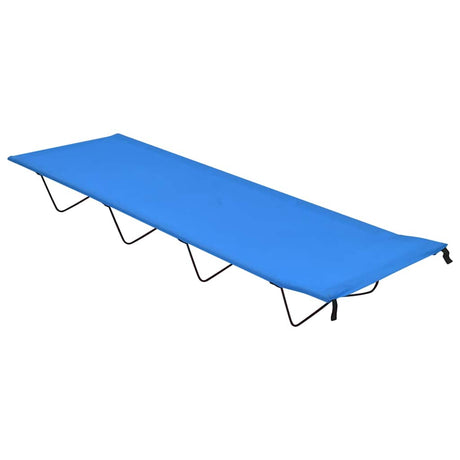 Vidaxl Campbetten 2 ST 180x60x19 cm Oxford Stoff und Stahlblau