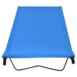 Vidaxl Campbetten 2 ST 180x60x19 cm Oxford Stoff und Stahlblau