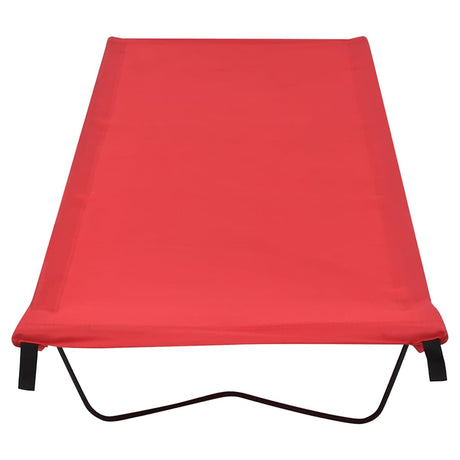 Vidaxl Campbetten 2 ST 180x60x19 cm Oxford Stoff und Stahlrot