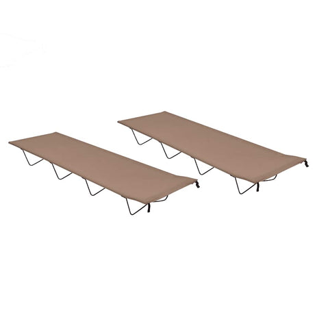 Vidaxl Campbetten 2 ST 180x60x19 cm Oxford Stoff und Stahltaupe