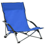 Vidaxl opklapbare stoelen, 2 stuks, blauwe stof