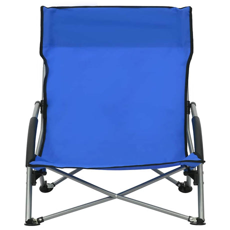 Vidaxl opklapbare stoelen, 2 stuks, blauwe stof