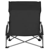 Vidaxl strandstoelen 2 st inklapbaar stof zwart