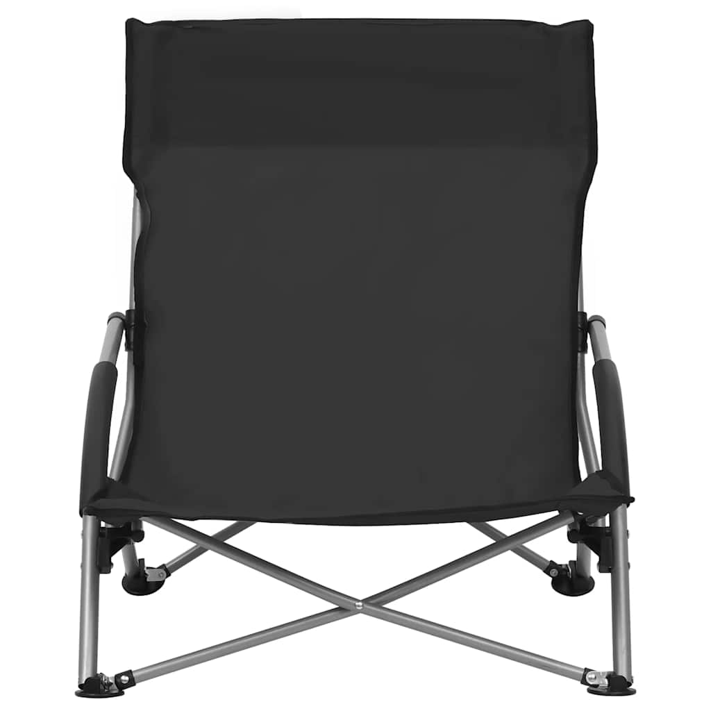 Vidaxl opklapbare stoelen, 2 stuks, zwarte stof