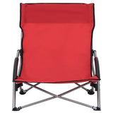 Vidaxl strandstoelen 2 st inklapbaar stof rood