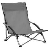 Vidaxl opklapbare stoelen, 2 stuks, grijze stof