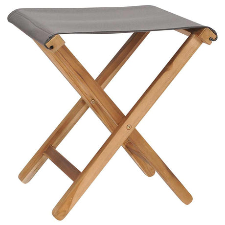 Vidaxl stoelen inklapbaar 2 st massief teakhout en stof donkergrijs