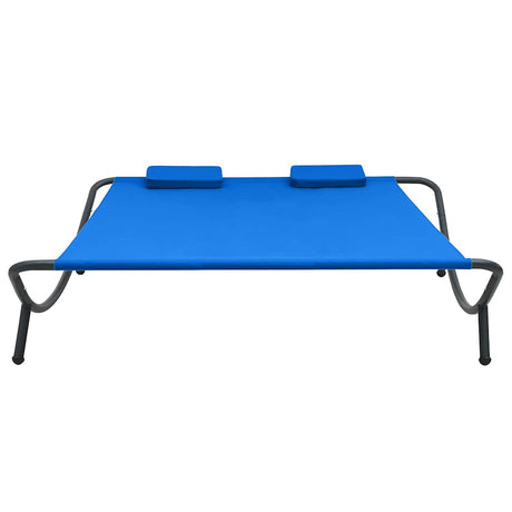 Vidaxl loungebed stof blauw