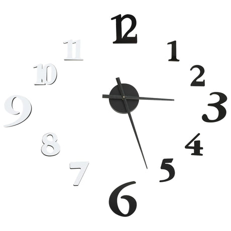 VidaXL 3D-Wanduhr modern XXL 100 cm Schwarz-Weiß