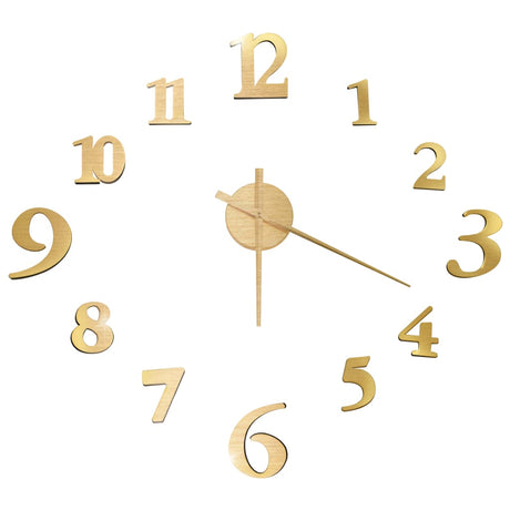 Vidaxx 3D-Wanduhr modern XXL 100 cm goldfarben