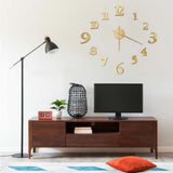 Vidaxx 3D-Wanduhr modern XXL 100 cm goldfarben